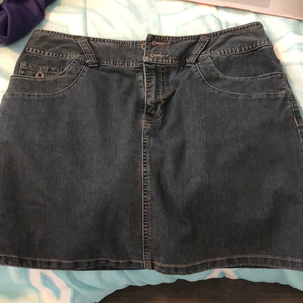 jean mini skirt